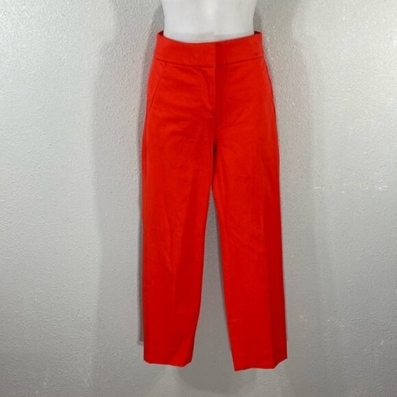 J. Crew Remi Grenadine Red-Orange Ankle Stretch Pants 0P - Picture 5 of 11